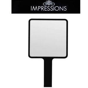 Impressions SLAYssentials Square Hand Mirror- Black
